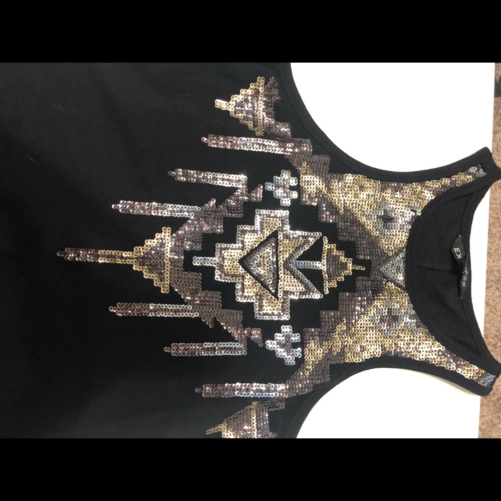 Express Black and Sequin Dress